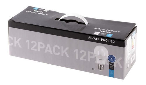 12 KPL Laatikko Airam PRO 10,5W/830 E27 LED-polttimoa